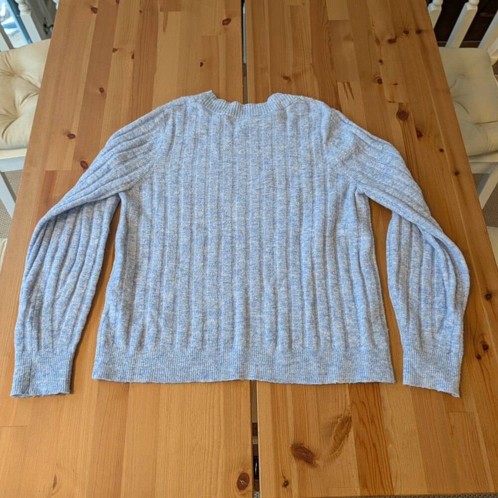 Banana Republic Wool & Alpaca Blend Crew Neck Sweater Blue L - Picture 4 of 9